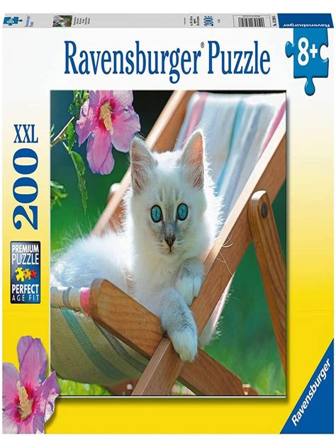 Puzzle Pi Ces Xxl Chaton Blanc N A Kiabi