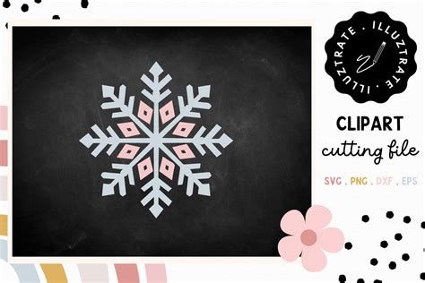 Snowflake Svg Cut File Christmas Snow Graphic By Illuztrate