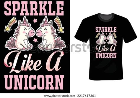 Unicorn Rainbow T Shirt Design Template Stock Vector Royalty Free