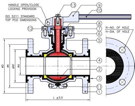 PTFE Lined Ball Valve PFA FEP Lined Ball Valve