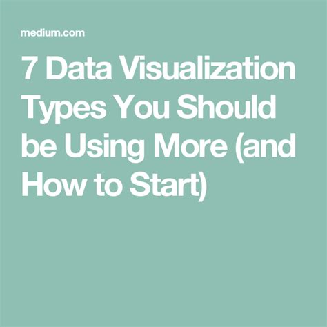 7 Data Visualization Types You Should Be Using More And How To Start