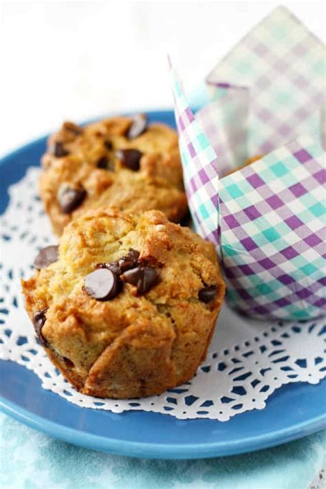 Gluten Free Banana Chocolate Chip Muffins The Pretty Bee