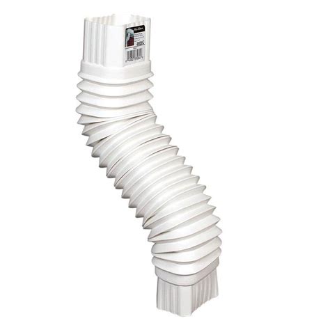 Amerimax Home Products Flex Elbow In X In White Vinyl Downspout