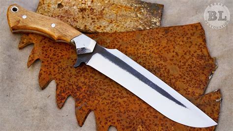 Making A Hunting Knife From An Old Saw Blade Youtube