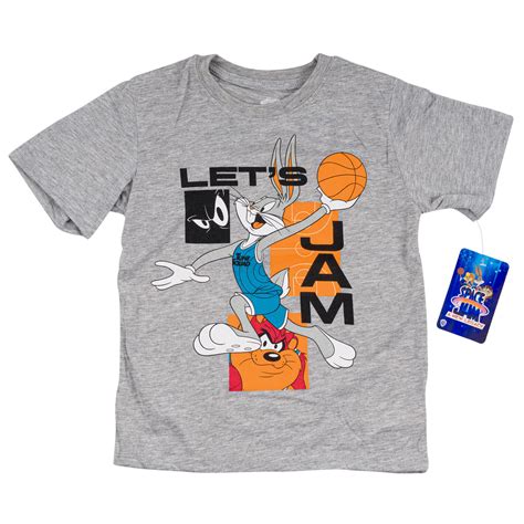 Wholesale Space Jam Boys T Shirt Assorted Sizes 3asst Dsgn Grey