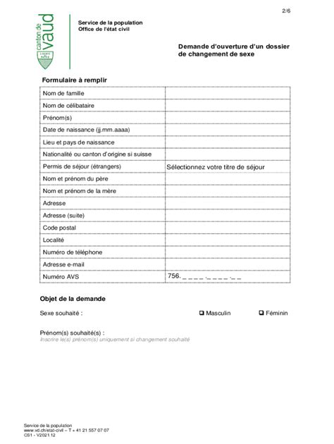 Fillable Online Demande Douverture De Dossier Pour Une Fax Email Print