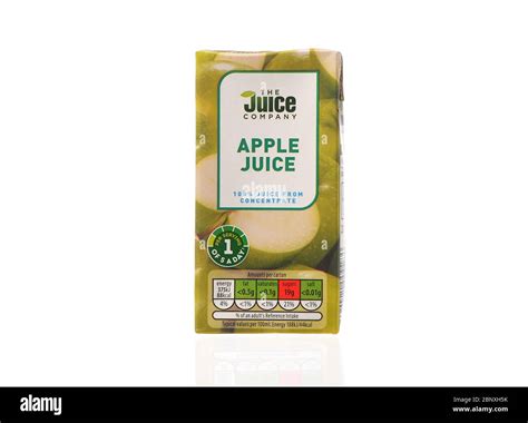 The juice company apple juice carton fruit juice drink isolated on white background Stock Photo ...