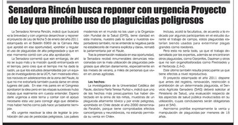 08 de julio en Diario El Lector Senadora Rincón busca reponer con