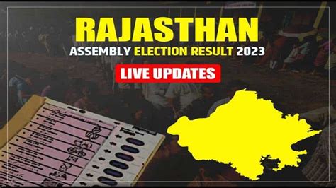 Rajasthan Election Results 2023 Live Updates Bjp Headed For Clean