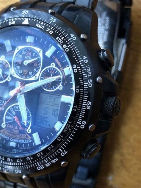 Citizen Eco Drive Skyhawk A T Flight Black Chronograph Men S Watch