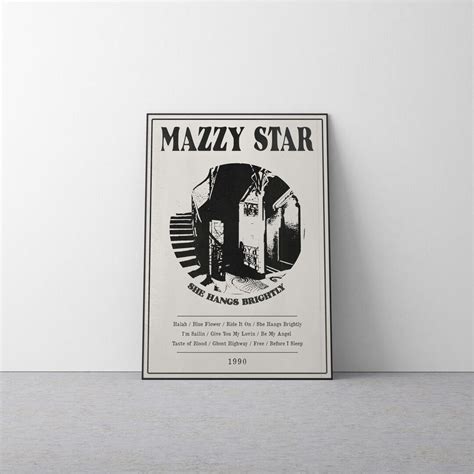 Mazzy Star She Hangs Brightly Poster Dream Pop Poster Psychedelic Wall