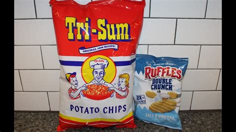 Tri Sum Potato Chips Ruffles Double Crunch Salt Vinegar Potato