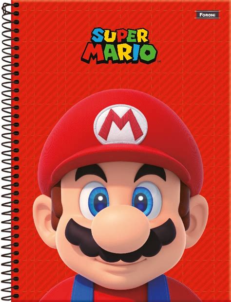 Caderno C D 01 Materia Super Mario Bros 80 Folhas Foroni Papellotti