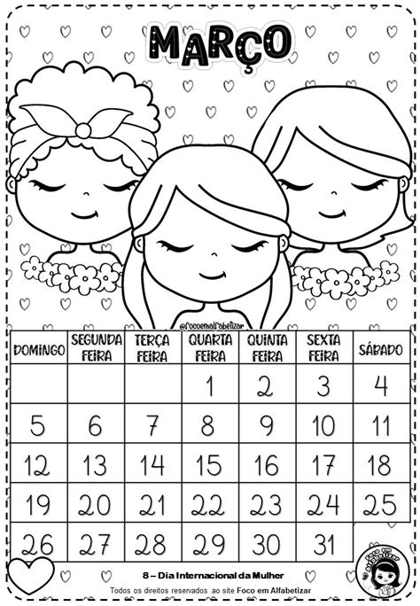 Calendário Mensal Para Colorir 4 Education Abc Mahayana