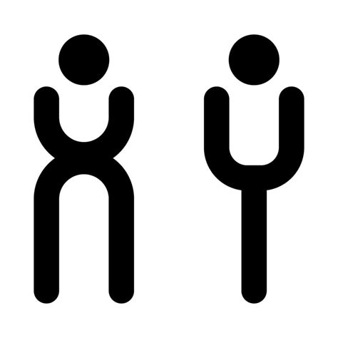 modern male  female toilet icon symbol  vector art  vecteezy
