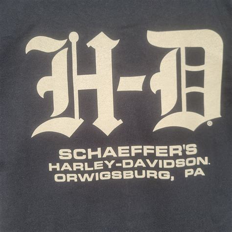 Schaeffer's Harley Davidson Mens Black Crew Neck Eagl… - Gem