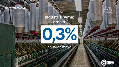 Came La Industria Pyme Creció 03 Anual En Mayo Cem