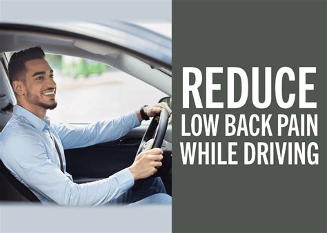 Reduce Low Back Pain While Driving Coury Buehler Physical Therapy