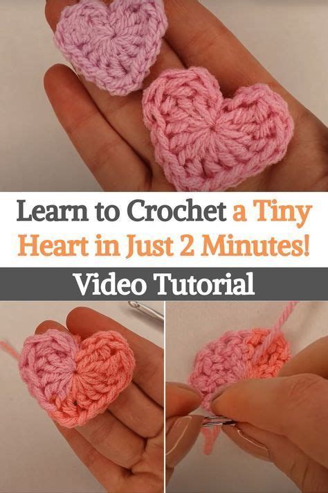 How To Crochet A Heart In Just Minutes In Crochet Heart