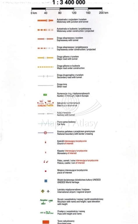 Europa Mapa Sk Adana Samochodowa Laminowana Demart