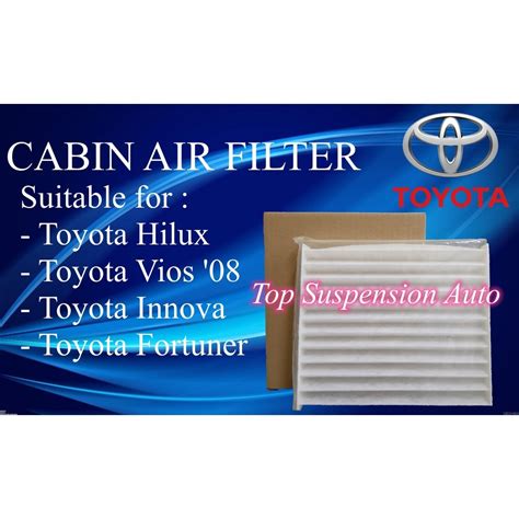 Cabin Air Filter For Toyota Hilux Kun Vios Innova Fortuner