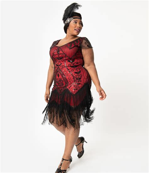 1920s Plus Size Flapper Dresses Gatsby Dresses Flapper Costumes Plus Size Flapper Dress