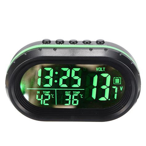 In Digital Led Anzeige Auto Thermometer Voltmeter Auto Drinnen