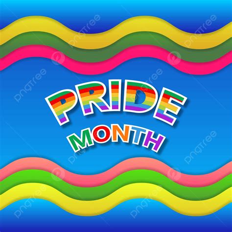 Pride Month Illustration With Colorfull Rainbow Design Background