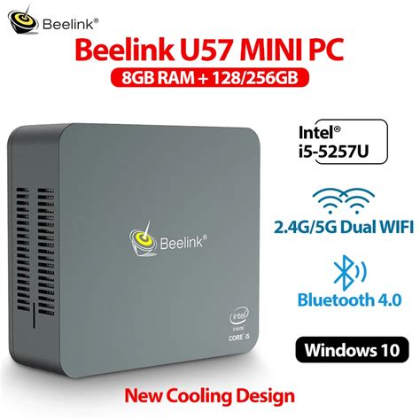 Beelink U57 Mini PC 8GB 256GB Windows 10 Intel Core I5 5257U Dual WIFI