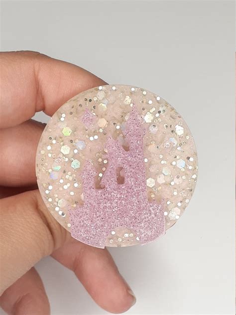 Resin Disney Castle Magnet Pink And White Black And Gold Etsy