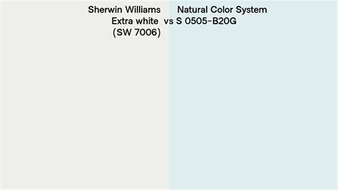 Sherwin Williams Extra White Sw 7006 Vs Natural Color System S 0505