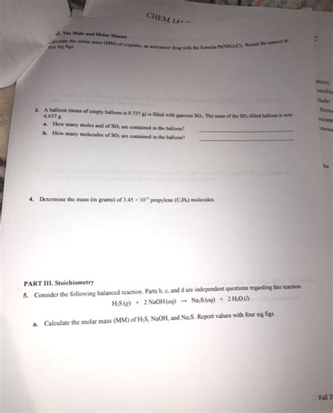 Solved L On CHEM141 Recitation Worksheet 9 CH 7 Plus Chegg