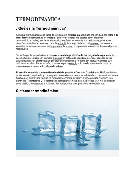 Termodinámica Leyes Y Termoquimica Pdf Termodinámica Entropía