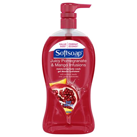 Softsoap Moisturizing Body Wash Pump Pomegranate And Mango 32 Ounce