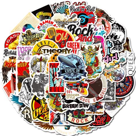 Pcs Rock Band Stickers Pack Punk Rock And Roll Stickers Classic