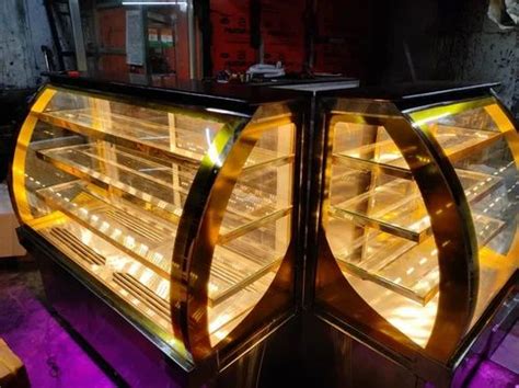 Rectangular Hot Cold Stainless Steel Sweet Display Counter For Shop