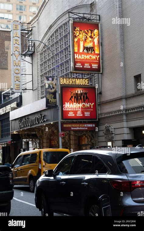 Ethel Barrymore Theatre Marquee In Times Square Featuring The Musical