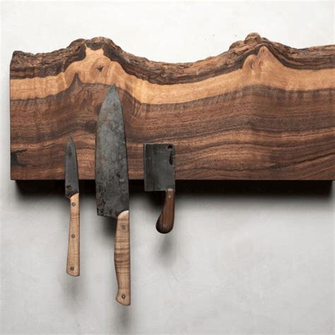 Magnetic Live Edge Knife Holder Live Edge Furniture Wood Projects