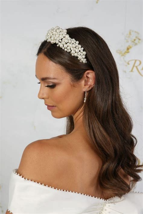 Statement Clustered Pearl Double Row Headband Richard Designs