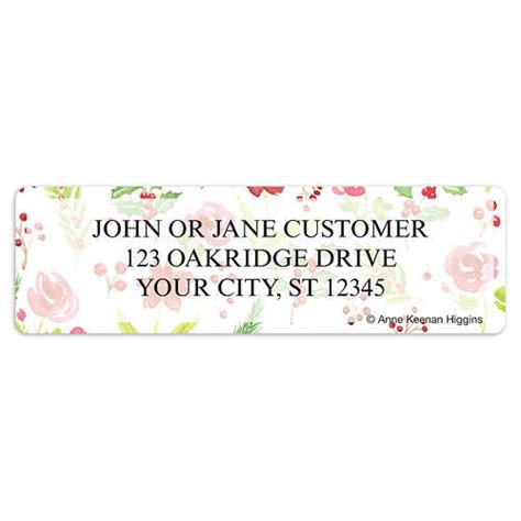 Seasonal Blooms Return Address Labels Walmart Checks