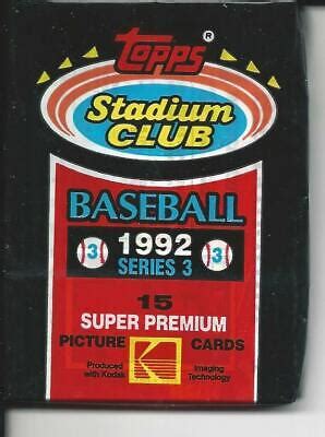 Factory Sealed Topps Stadium Club Baseball Series Super Premium