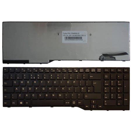 Teclado para portátil Fujitsu Lifebook AH544 A555 A514 inglés