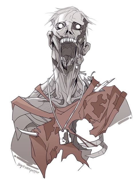 Tf2 Zombie Scout By Biggreenpepper On Deviantart Zombie Drawings