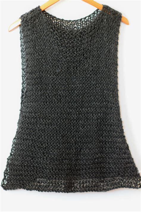 Easy Little Black Tank Top Knitting Pattern Mama In A Stitch