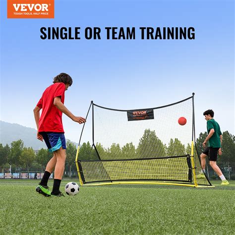 Vevor Soccer Trainer 2 In 1 Portable Soccer Rebounder Net Iron Soccer