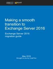 Smooth Migration To Exchange Server 2016 Pdf Making A Smooth