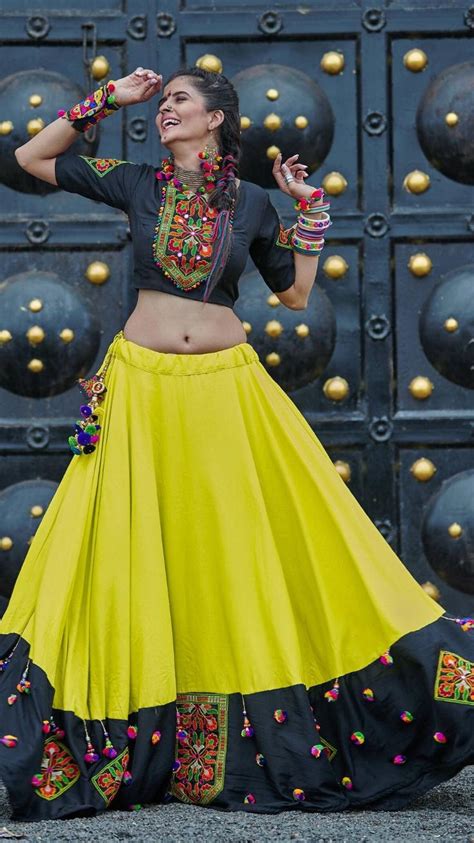 Navratri Special Chaniya Choli Green Cotton Traditional Navratri