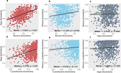 Mantel Test With Permutations Examining The Spearman S Correlation