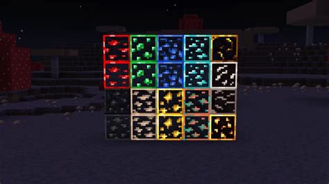 Emissive Ore Outlines Minecraft Texture Pack