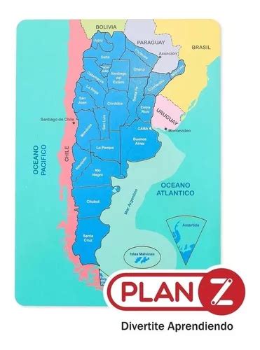 Rompecabezas Madera Mapa Argentina Didactico Encastre Plan Z